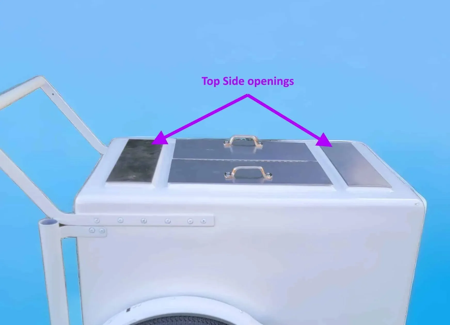 Standard Size Popsicle Cart with Bicycle Tires and Chrome Trim - Image 6