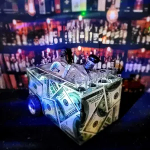 Tabletop Shot Glass Bar Cart – Dollar & American Express Style