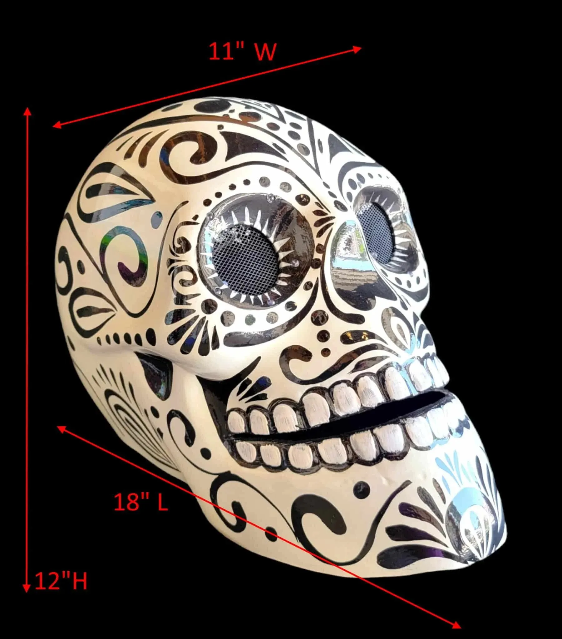 Calavera mask / helmet with Stunning LED Lights for show - Image 7