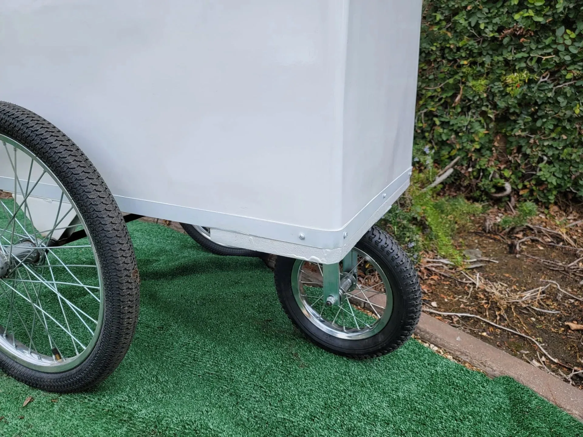 Tall Standard Popsicle Cart with Bicycle Tires & Sleek Chrome Trim - Image 8