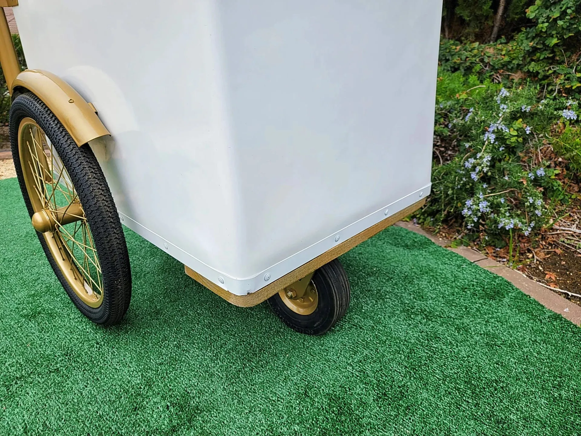Standard Pink Popsicle Cart with Gold Trim for Events & Businesses - Image 9