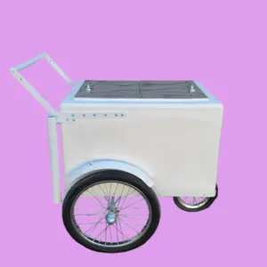 Standard Size Popsicle Cart with XL Door & Sleek White Trim