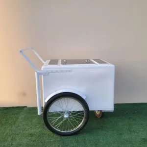Standard White Popsicle Cart with Fenders and Bicycle Tires