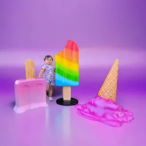 48.5” Multicolor Standing Popsicle Prop – Eye-Catching Decor