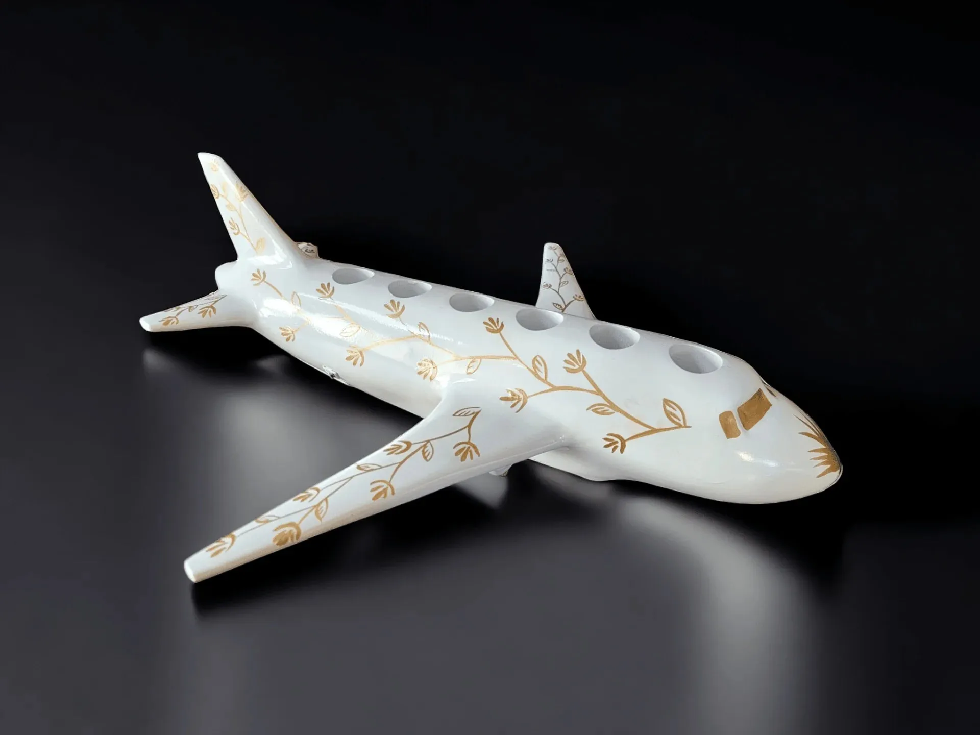6 Shot White Airplane Tequila Flight Tray with Stunning Lights - Image 3
