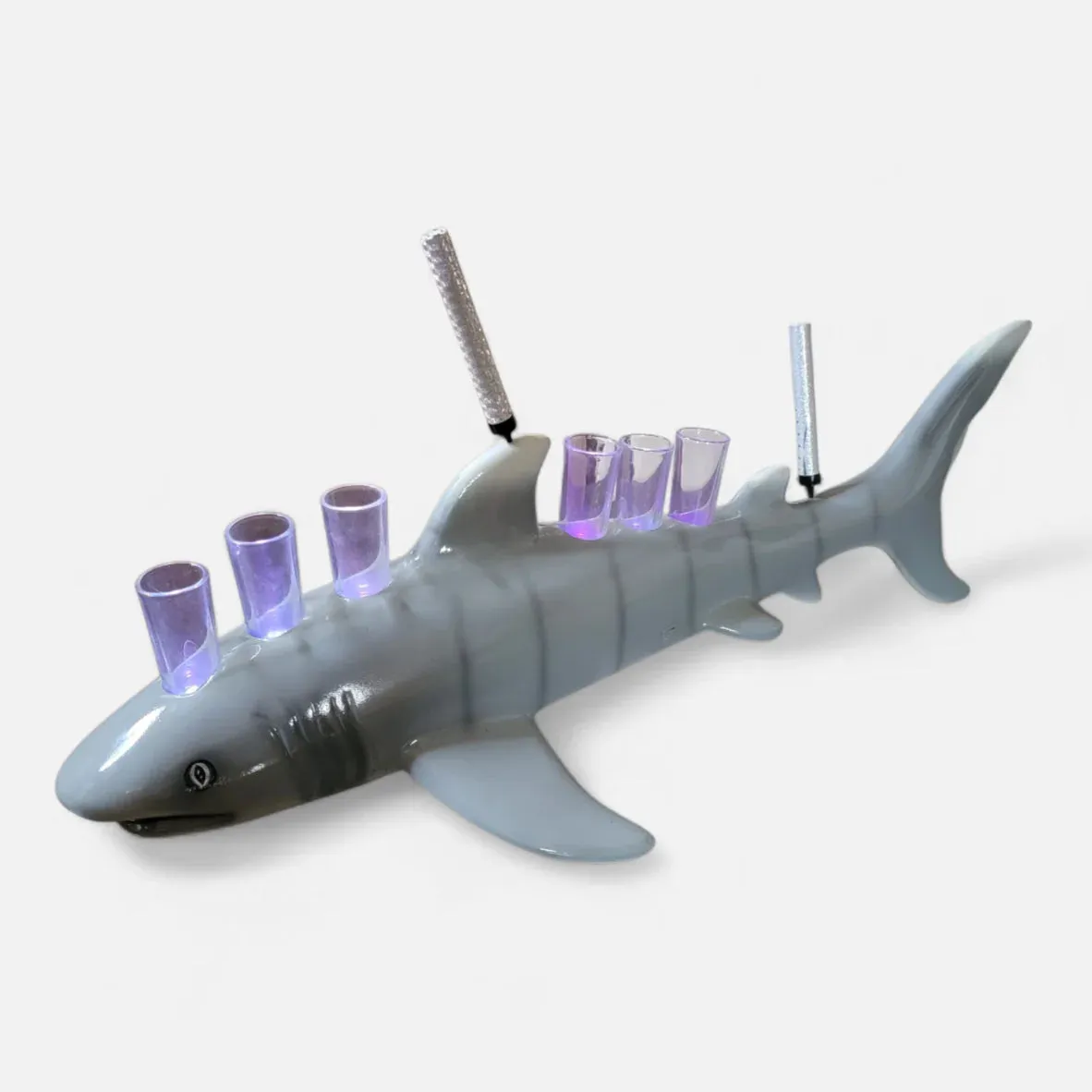 Fiberglass Shark Shot Tray with LED Lights – Bottle Service Shot Tray for Bars, Restaurants, Mariscos & Nightclubs – 6 Shot Glass Holder - Image 10