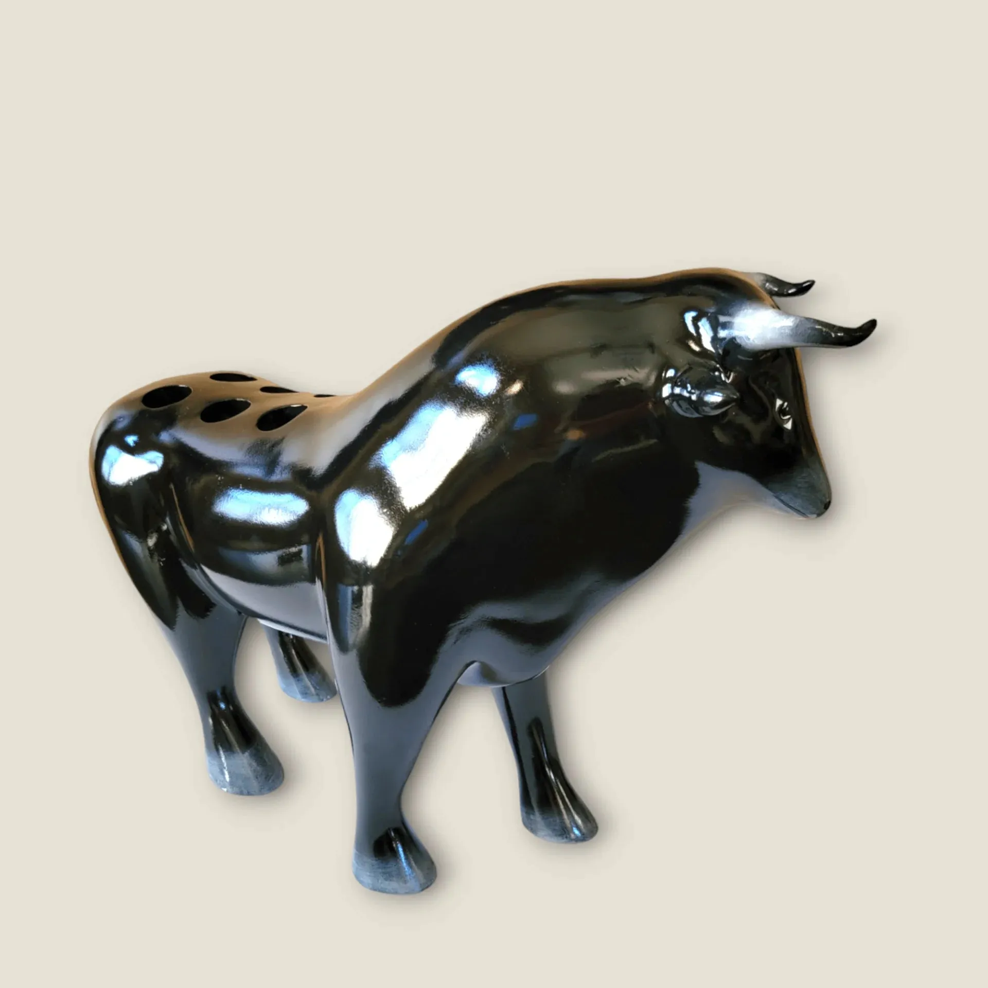 Black Tasting Flight Bull Tray with Lights for Unique Events - Image 5