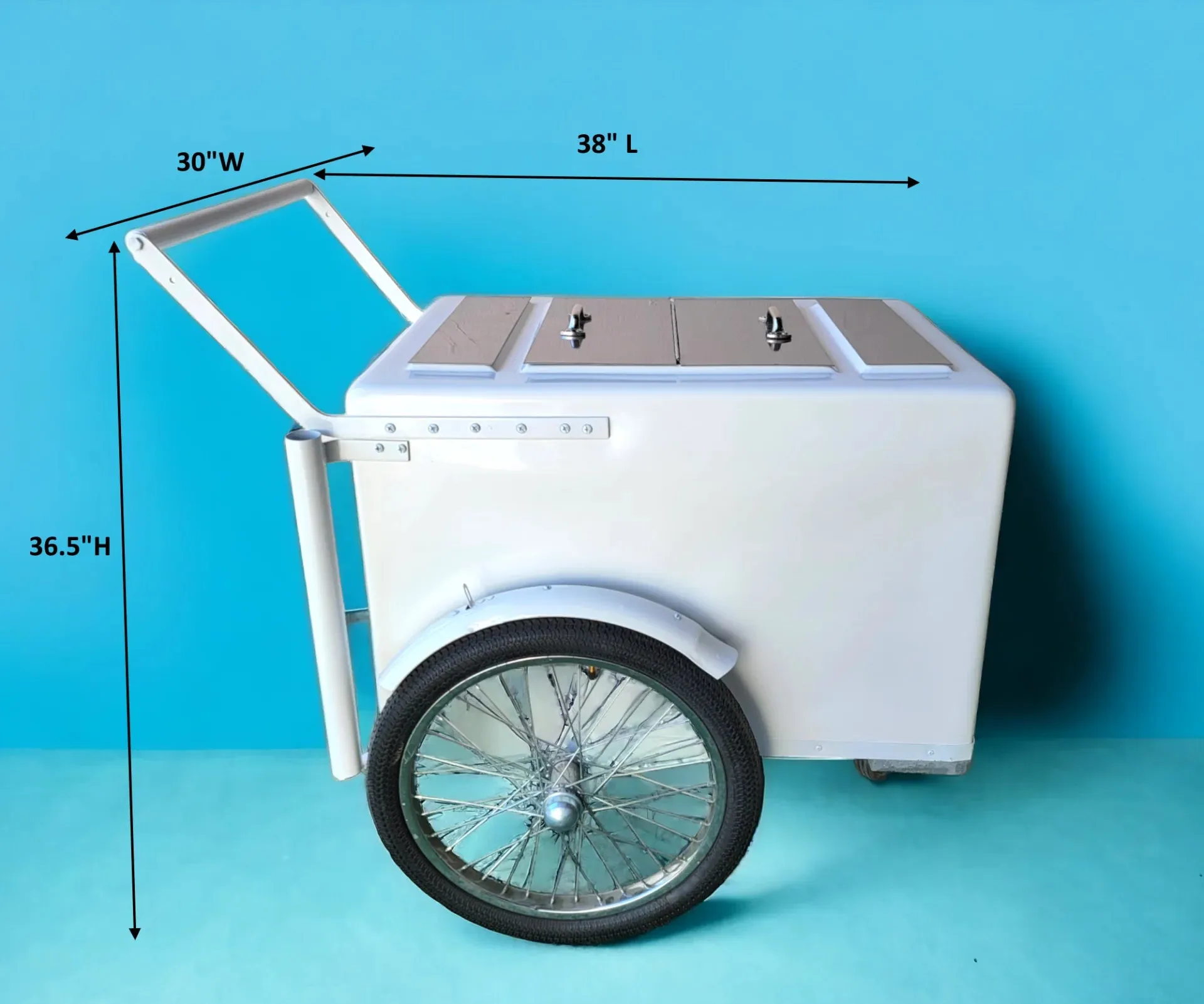 Standard Pink Popsicle Cart with Gold Trim for Events & Businesses - Image 7