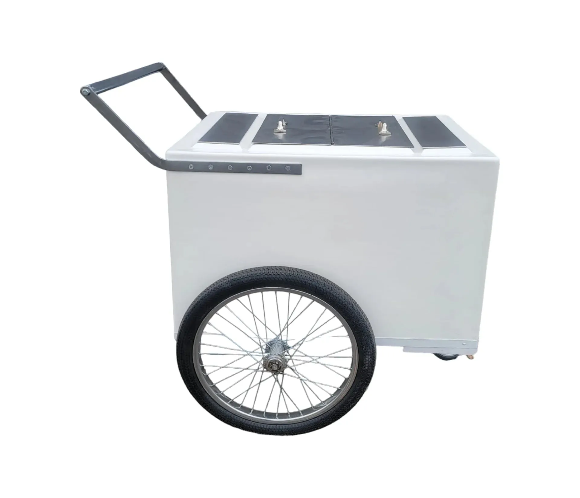 Standard Size Popsicle Cart with Bicycle Tires and Chrome Trim - Image 4