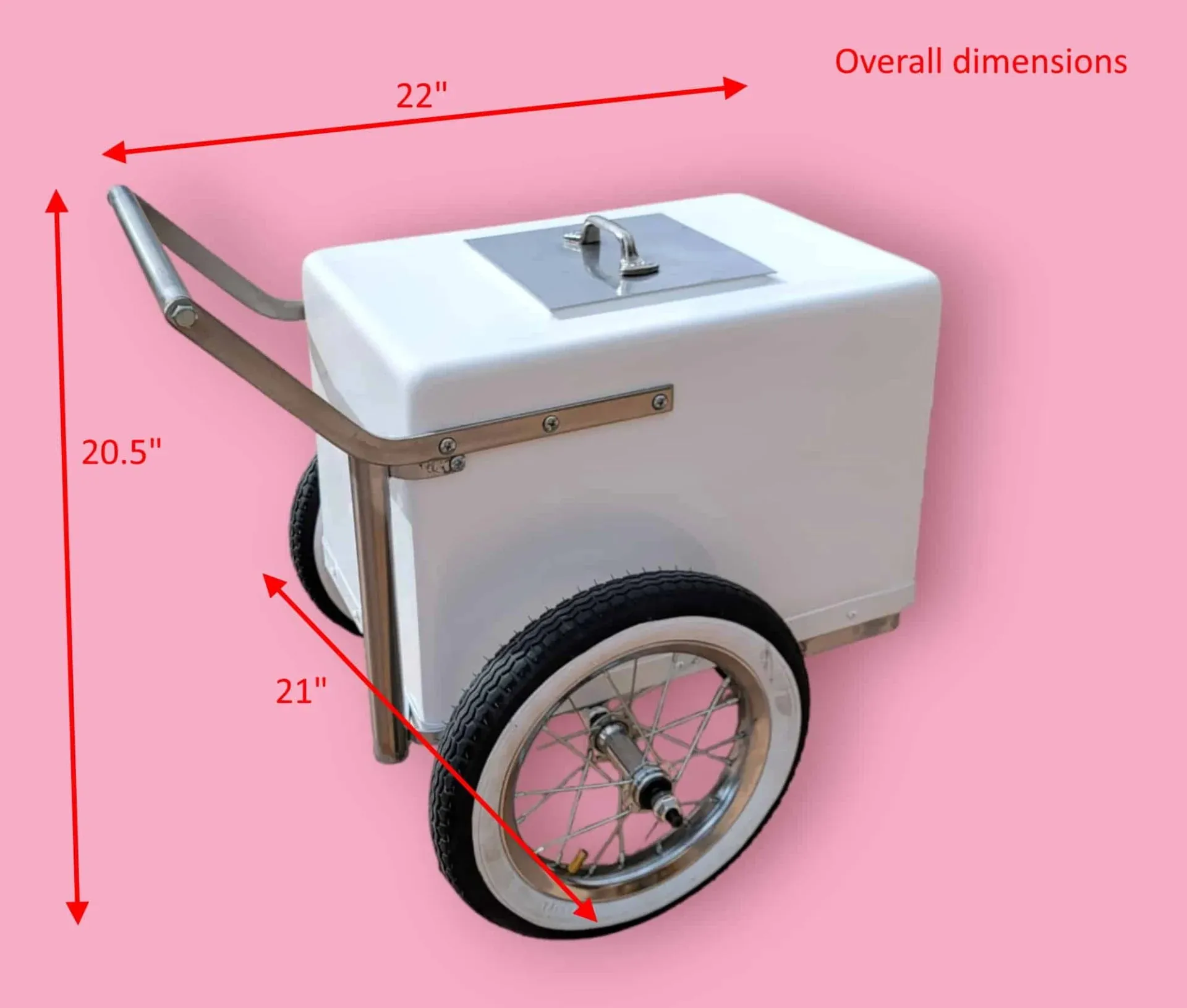 Baby Size Popsicle Cart with all black Bicycle Tires – Compact & Versatile - Image 10