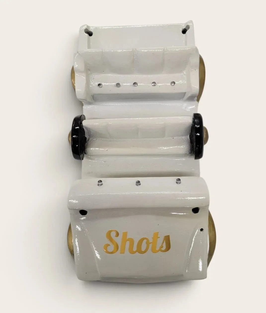 Black/Gold Golf Cart Shot Flight Tray with LED Lights | Golf Cart Tequila Shot Holder | Shot Glass Serving Tray | Golf Lover Gift | Bar & Restaurant Drink Service - Image 4