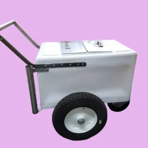Classic Popsicle Cart Small Size – White with Thick Tires