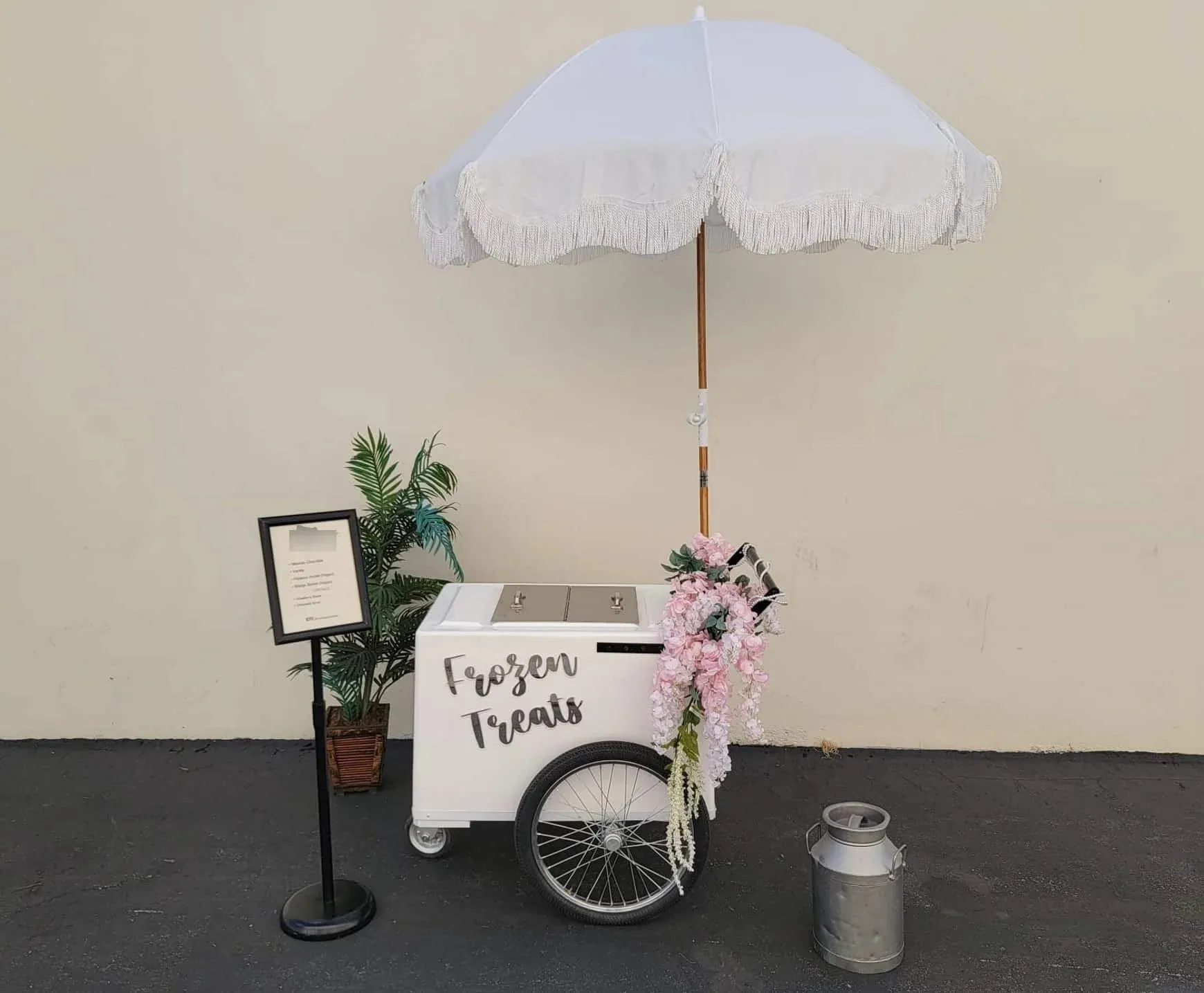 Standard Popsicle Cart with Bicycle Tires – Chrome Trim - Image 3