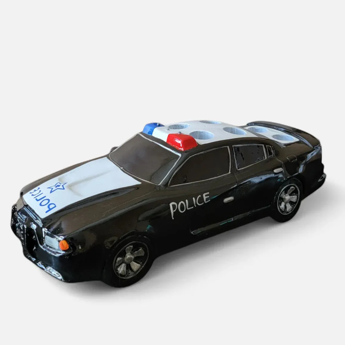 Police Car Tequila Shot Flight Tray with LED Lights – 6 Shot Glass Holder for Bars, Bottle Service, Parties & Events - Image 11