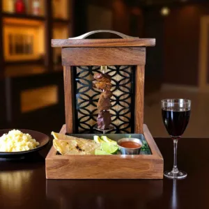 Tabletop Al Pastor Trompito – Decorative Display Piece Made from Premium Parota Wood