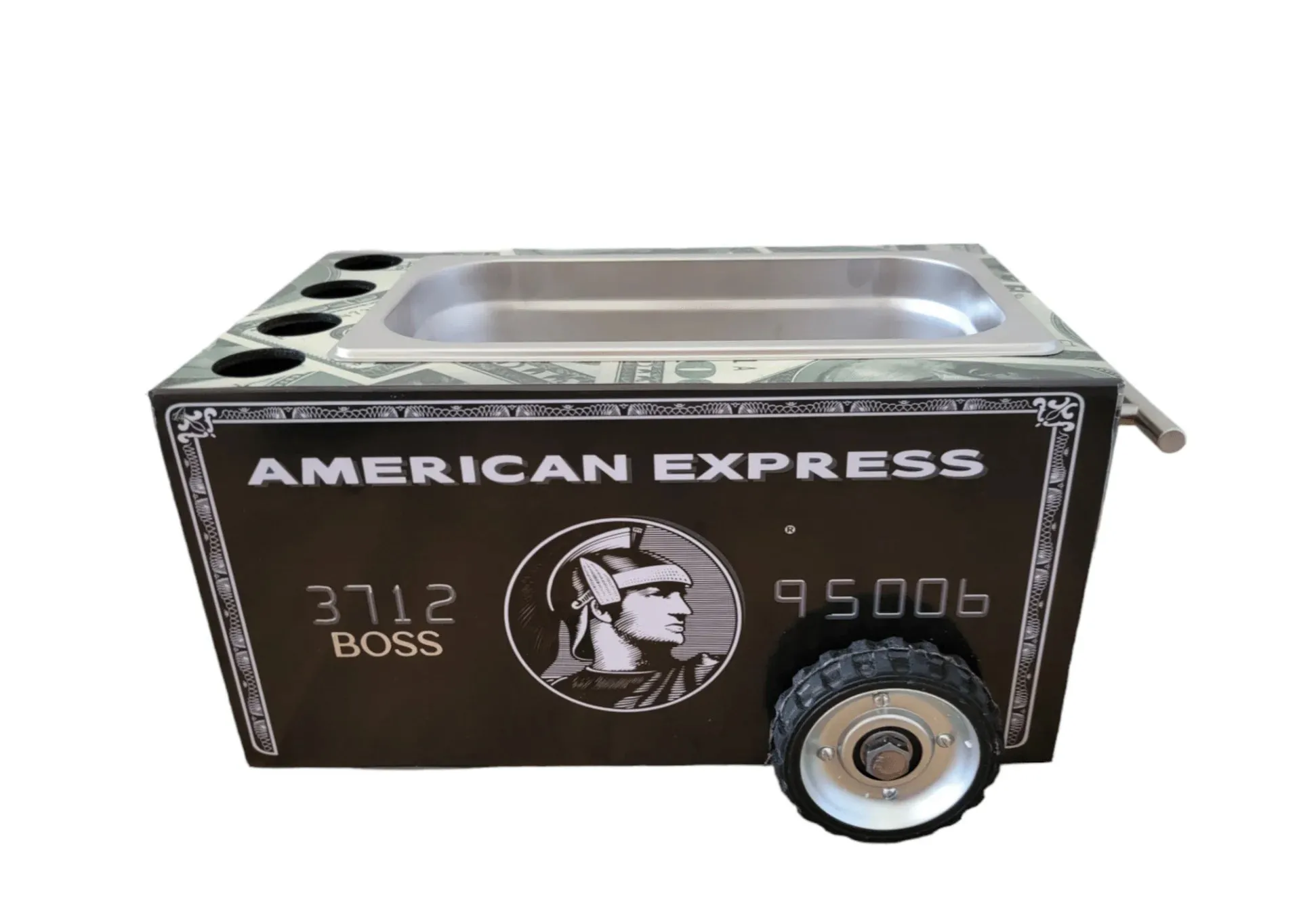 Tabletop Shot Glass Bar Cart – Dollar & American Express Style - Image 3