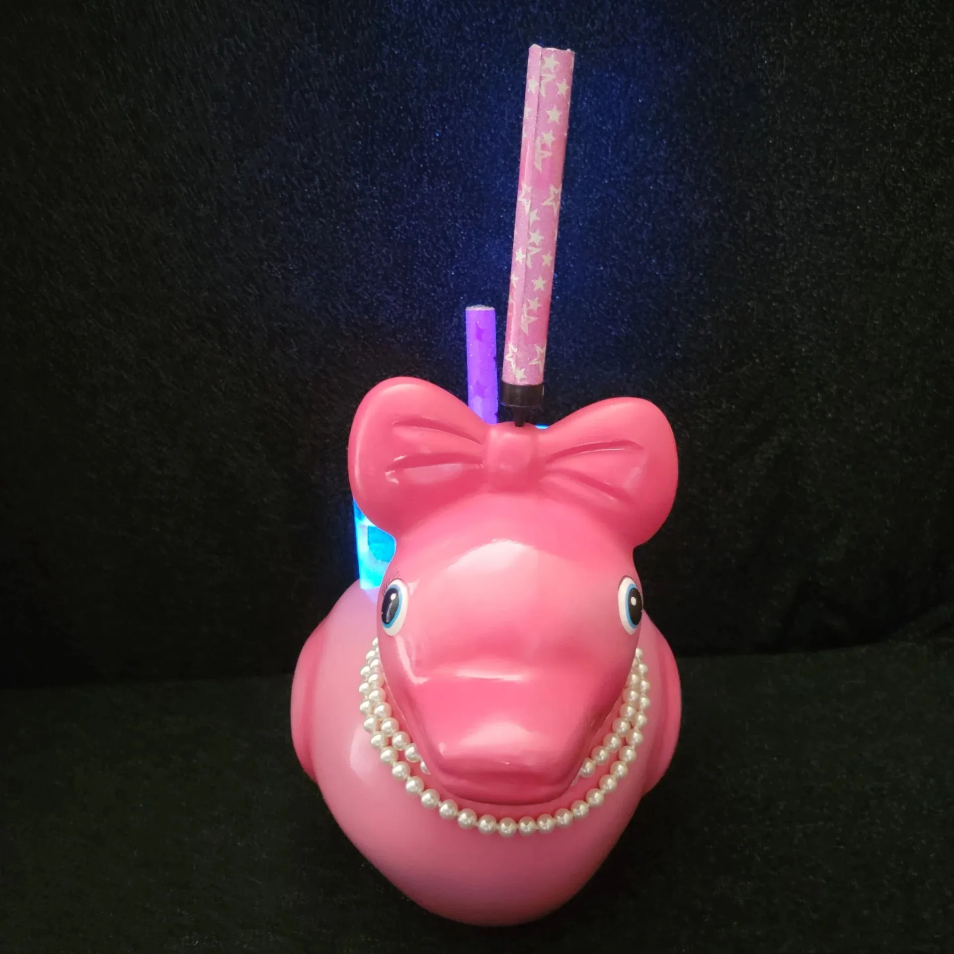 Pink LED Duck Shot Tray for 6 – Light Up Shot Glass Holder | Unique Party Shot Flight Tray for Bars & Bachelorette Parties - Image 5