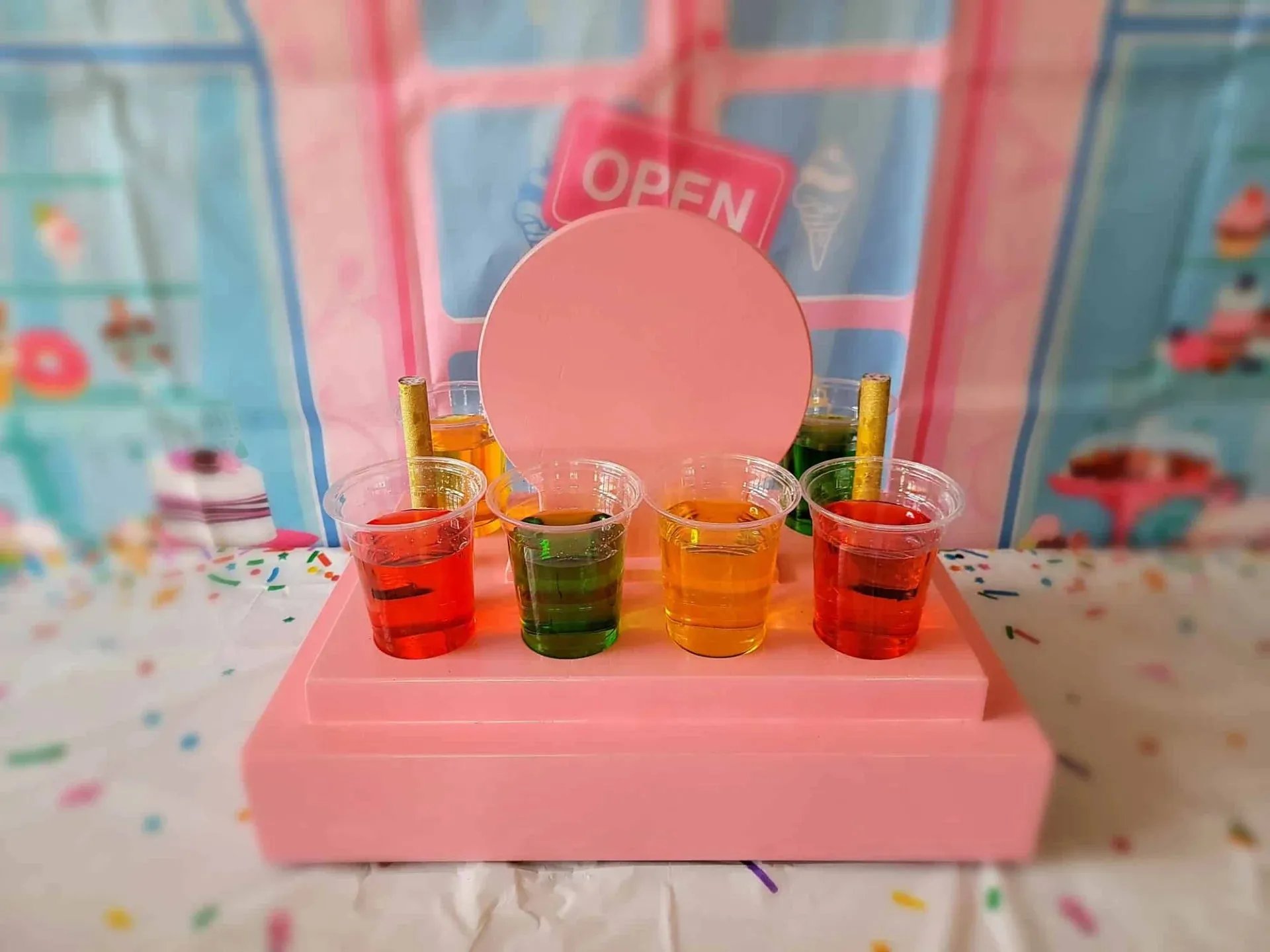 Ice Cream Tasting Flight Tray – Pink for Celebrations - Image 2